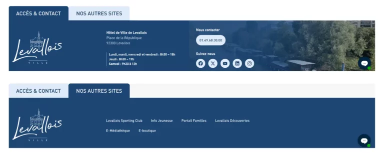 Footer site web Levallois-Perret