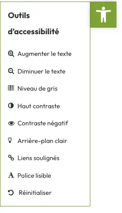 Outil d'accessibilité site web de Pringy