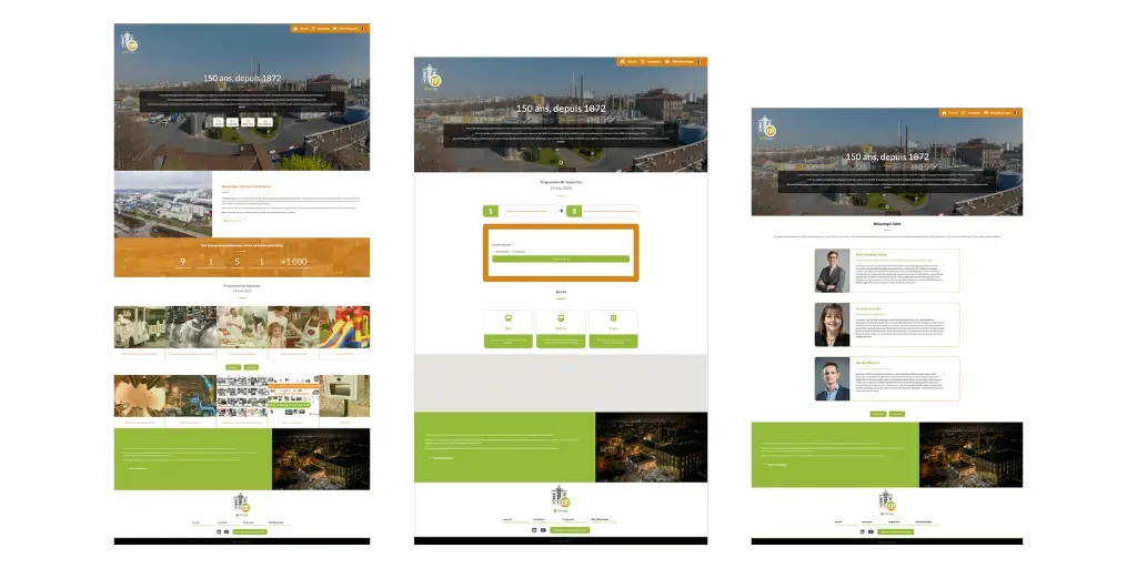 Site d'inscription Biospringer 150 ans